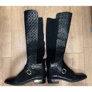 Vince Camuto black Over The Knee Quilted Spandex Women’s Boots Size 9